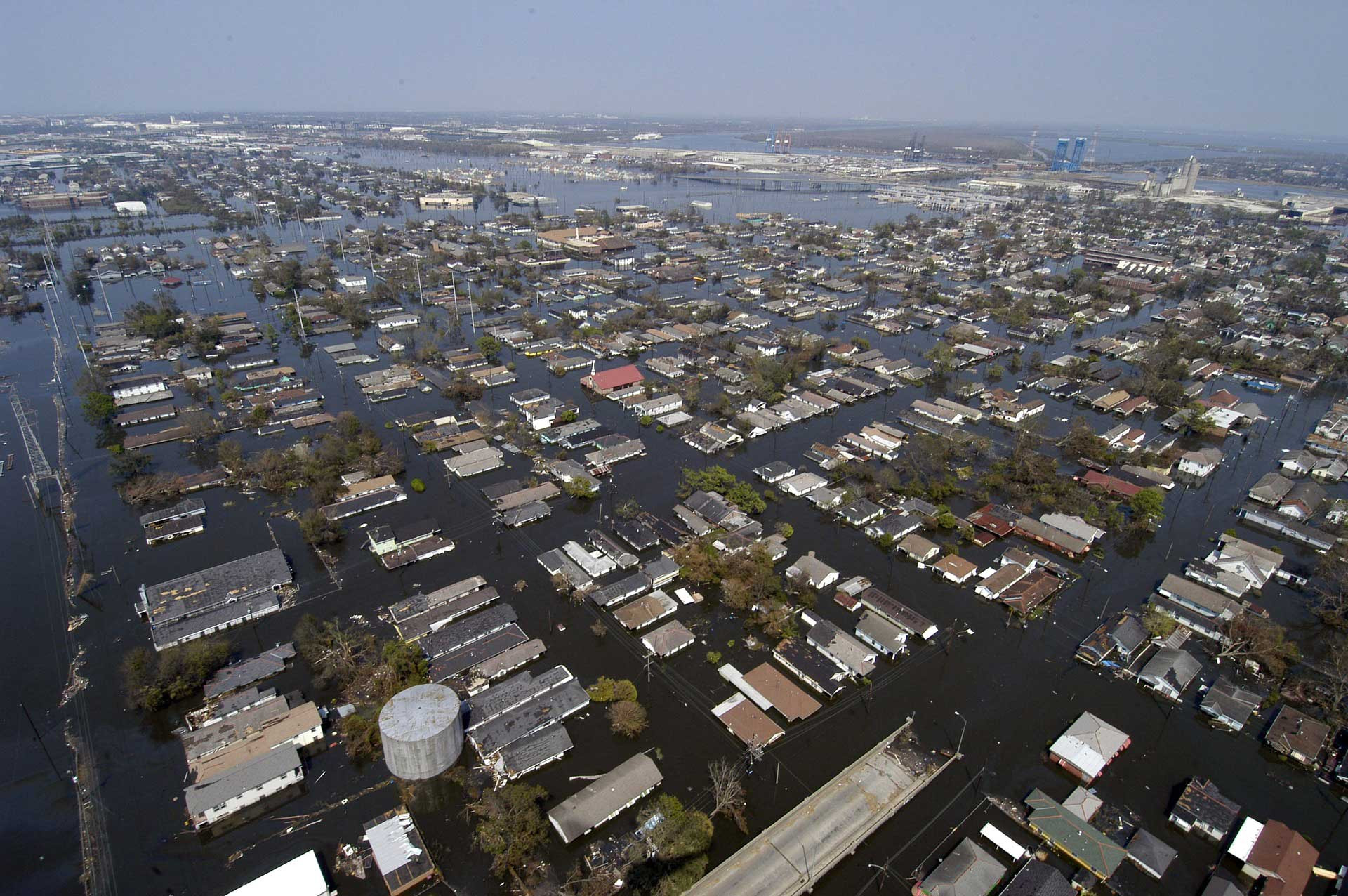 Damage caused by hurricane Katrina in New Orleans